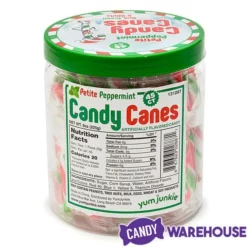 Mini Candy Canes - Red, Green, And White: 45-Piece Jar -CANDY WAREHOUSE Sales mini candy canes red green and white 45 piece jar candy warehouse 4