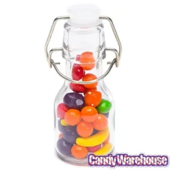 Mini Glass Favor Jars - 2-Ounce Bottle With Swing Top: 12-Piece Set -CANDY WAREHOUSE Sales mini glass favor jars 2 ounce bottle with swing top 12 piece set candy warehouse 4
