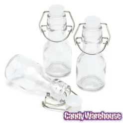 Mini Glass Favor Jars - 2-Ounce Bottle With Swing Top: 12-Piece Set -CANDY WAREHOUSE Sales mini glass favor jars 2 ounce bottle with swing top 12 piece set candy warehouse 5