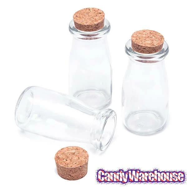 Mini Glass Favor Jars - 3-Ounce Milk Bottle With Cork Stopper: 12-Piece Set 5 Mini Glass Favor Jars - 3-Ounce Milk Bottle With Cork Stopper: 12-Piece Set - Image 5