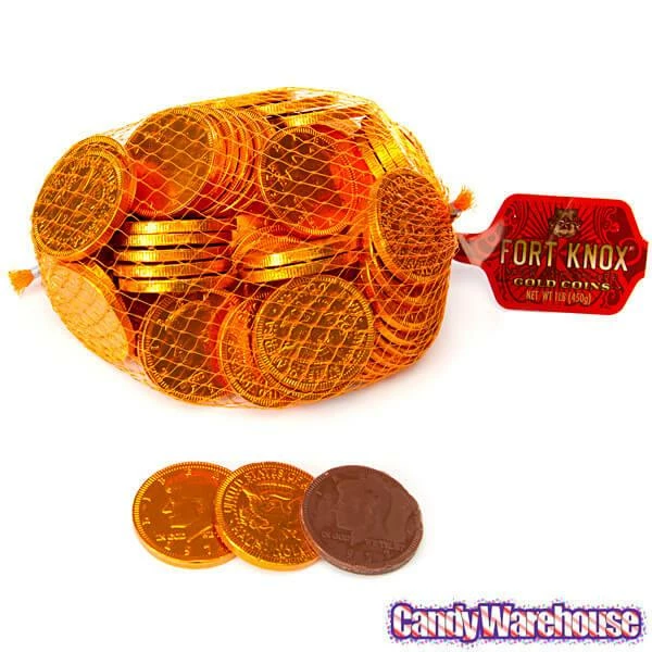 Orange Foiled Milk Chocolate Coins: 1LB Bag 2 Orange Foiled Milk Chocolate Coins: 1LB Bag - Image 2