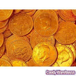 Orange Foiled Milk Chocolate Coins: 1LB Bag 5 Orange Foiled Milk Chocolate Coins: 1LB Bag -CANDY WAREHOUSE Sales orange foiled milk chocolate coins 1lb bag candy warehouse 3