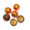 Palmer Foiled Caramel Filled Chocolate Candy Balls - Orange: 5LB Bag