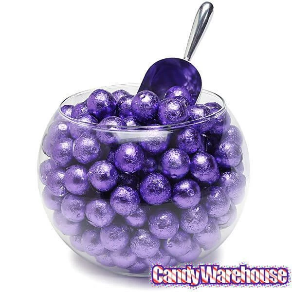 Palmer Foiled Caramel Filled Chocolate Candy Balls - Purple: 5LB Bag 2 Palmer Foiled Caramel Filled Chocolate Candy Balls - Purple: 5LB Bag - Image 2