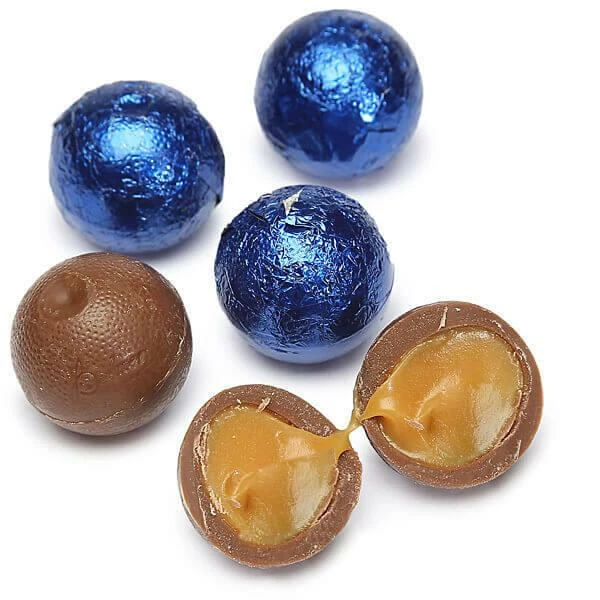 Palmer Foiled Caramel Filled Chocolate Candy Balls - Royal Blue: 5LB Bag 1 Palmer Foiled Caramel Filled Chocolate Candy Balls - Royal Blue: 5LB Bag