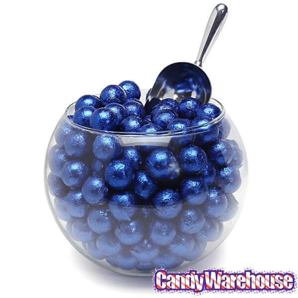 Palmer Foiled Caramel Filled Chocolate Candy Balls - Royal Blue: 5LB Bag 2 Palmer Foiled Caramel Filled Chocolate Candy Balls - Royal Blue: 5LB Bag - Image 2