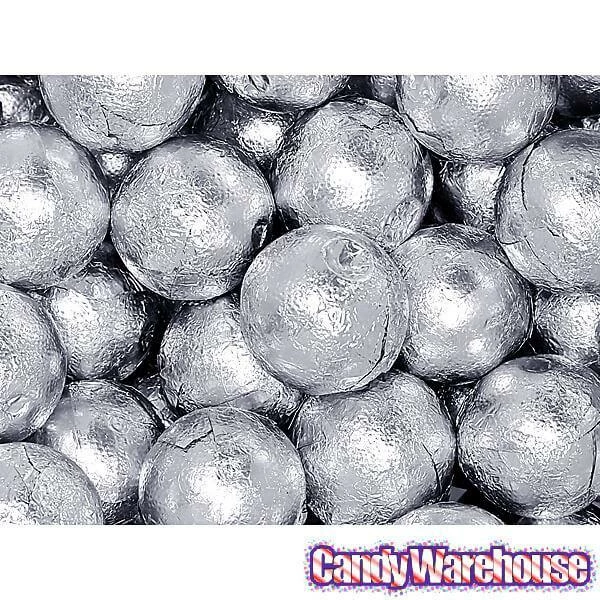 Palmer Foiled Caramel Filled Chocolate Candy Balls - Silver: 5LB Bag 2 Palmer Foiled Caramel Filled Chocolate Candy Balls - Silver: 5LB Bag - Image 2