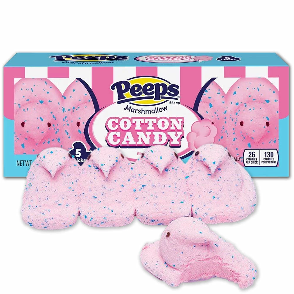 Peeps Marshmallow Chicks Candy - Cotton Candy: 5-Piece Pack 1 Peeps Marshmallow Chicks Candy - Cotton Candy: 5-Piece Pack