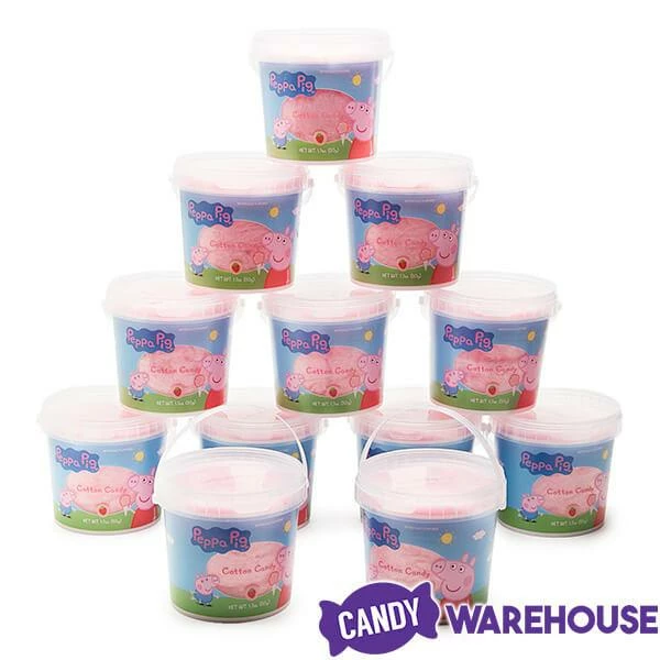 Peppa Pig Pink Cotton Candy Tubs: 12-Piece Case 2 Peppa Pig Pink Cotton Candy Tubs: 12-Piece Case - Image 2