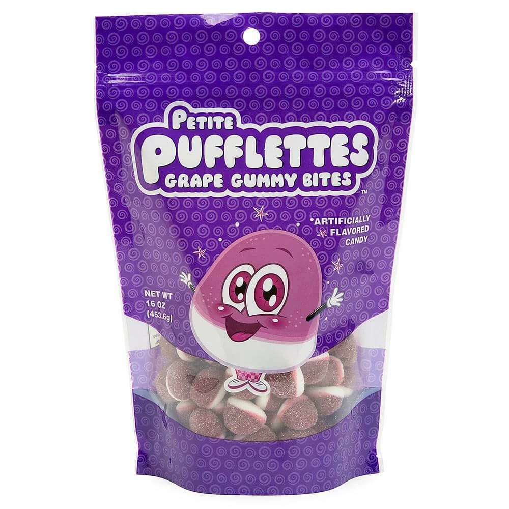 Petite Pufflettes Gummy Bites - Grape: 16-Ounce Bag 1 Petite Pufflettes Gummy Bites - Grape: 16-Ounce Bag