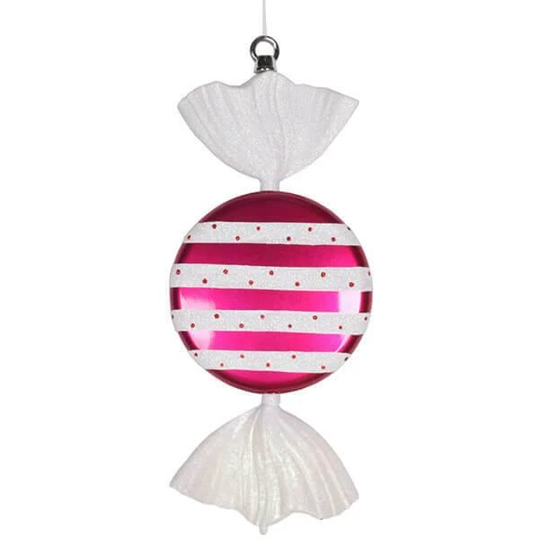 Pink And White Stripe Candy Ornament - 13 Inch 1 Pink And White Stripe Candy Ornament - 13 Inch