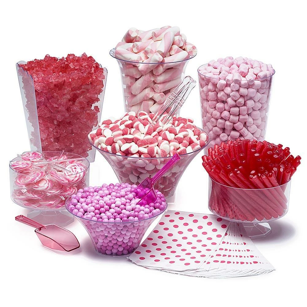 Pink Candy Buffet Kit: 25 To 50 Guests 1 Pink Candy Buffet Kit: 25 To 50 Guests