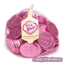 Pink Foiled Baby Girl Milk Chocolate Coins: 1LB Bag -CANDY WAREHOUSE Sales pink foiled baby girl milk chocolate coins 1lb bag candy warehouse 3 cd30f28c 6e88 434e bc13 30ea3ee8a5be