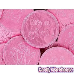 Pink Foiled Baby Girl Milk Chocolate Coins: 1LB Bag -CANDY WAREHOUSE Sales pink foiled baby girl milk chocolate coins 1lb bag candy warehouse 4 67df0afb bc07 4d8e 9251 734fa6fe60db