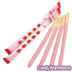Pocky - Giant Strawberry Cream Covered Biscuit Sticks Packs: 15-Piece Box -CANDY WAREHOUSE Sales pocky giant strawberry cream covered biscuit sticks packs 15 piece box candy warehouse 3