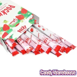 Pocky - Giant Strawberry Cream Covered Biscuit Sticks Packs: 15-Piece Box -CANDY WAREHOUSE Sales pocky giant strawberry cream covered biscuit sticks packs 15 piece box candy warehouse 4