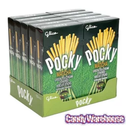 Pocky - Green Tea Cream Covered Biscuit Sticks Packs: 10-Piece Box -CANDY WAREHOUSE Sales pocky green tea cream covered biscuit sticks packs 10 piece box candy warehouse 3