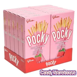 Pocky - Strawberry Cream Covered Biscuit Sticks Packs: 10-Piece Box -CANDY WAREHOUSE Sales pocky strawberry cream covered biscuit sticks packs 10 piece box candy warehouse 4