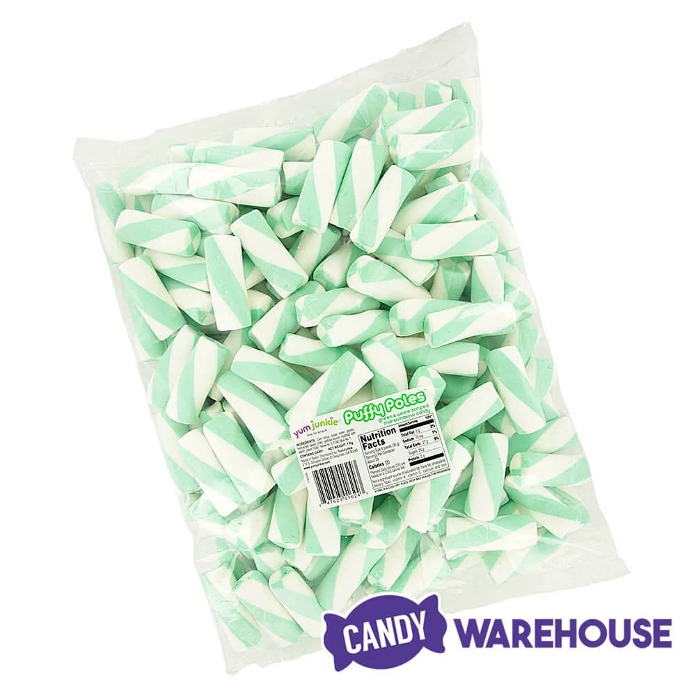 Puffy Poles Jumbo Marshmallow Twists - Teal: 1KG Bag 3 Puffy Poles Jumbo Marshmallow Twists - Teal: 1KG Bag - Image 3