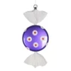 Purple And White Polka Dot Candy Ornament - 13 Inch