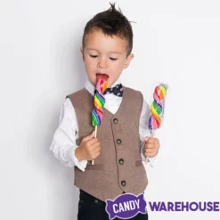 Rainbow Swirl 2.5-Ounce Corkscrew Twist Lollipops: 12-Piece Display -CANDY WAREHOUSE Sales rainbow swirl 2 5 ounce corkscrew twist lollipops 12 piece display candy warehouse 3