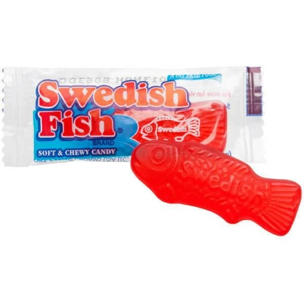 Red Swedish Fish Candy - Wrapped: 240-Piece Box 1 Red Swedish Fish Candy - Wrapped: 240-Piece Box