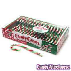 Red - White - Green Peppermint Candy Canes: 18-Piece Box -CANDY WAREHOUSE Sales red white green peppermint candy canes 18 piece box candy warehouse 4