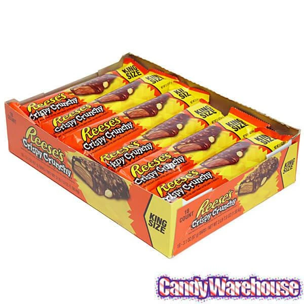 Reese's Crispy Crunchy King Size Candy Bars: 18-Piece Box 2 Reese's Crispy Crunchy King Size Candy Bars: 18-Piece Box - Image 2