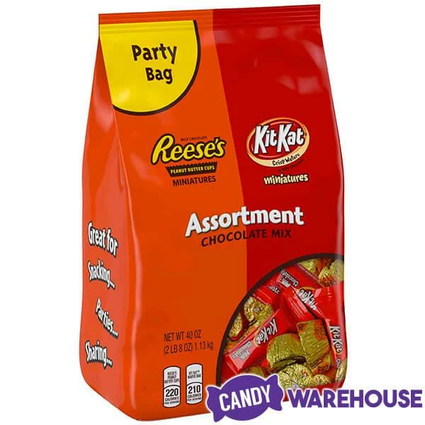 Reese's Peanut Butter Cups And Kit Kat Miniatures Bulk Candy: 2LB Bag 3 Reese's Peanut Butter Cups And Kit Kat Miniatures Bulk Candy: 2LB Bag - Image 3