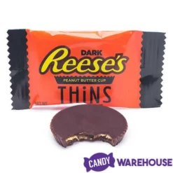 Reese's Thins Dark Chocolate Peanut Butter Cups Candy: 7.37-Ounce Bag -CANDY WAREHOUSE Sales reese s thins dark chocolate peanut butter cups candy 7 37 ounce bag candy warehouse 6