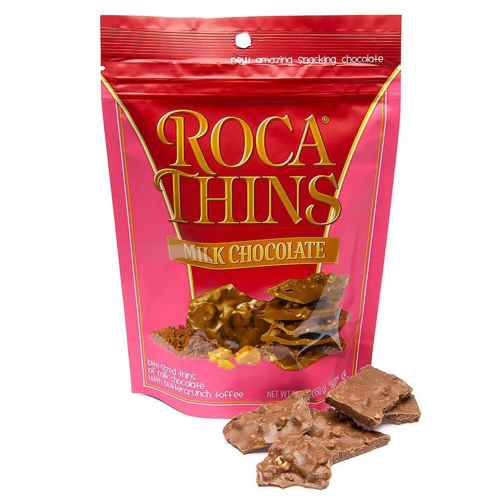 Roca Thins Buttercrunch Toffee Candy - Milk Chocolate: 5.3-Ounce Bag 1 Roca Thins Buttercrunch Toffee Candy - Milk Chocolate: 5.3-Ounce Bag