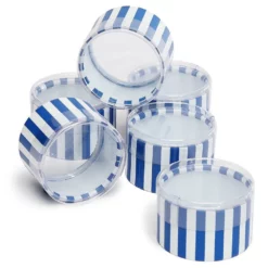 Royal Blue Plastic Cylinder Favor Boxes - 3-Ounce: 6-Piece Set
