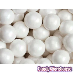 Shimmer Pearl White 1-Inch Gumballs: 2LB Bag 8 Shimmer Pearl White 1-Inch Gumballs: 2LB Bag -CANDY WAREHOUSE Sales shimmer pearl white 1 inch gumballs 2lb bag candy warehouse 3