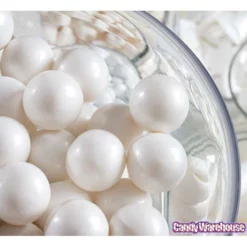 Shimmer Pearl White 1-Inch Gumballs: 2LB Bag 10 Shimmer Pearl White 1-Inch Gumballs: 2LB Bag -CANDY WAREHOUSE Sales shimmer pearl white 1 inch gumballs 2lb bag candy warehouse 5