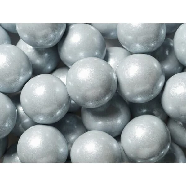 Silver 1-Inch Gumballs: 2LB Bag 1 Silver 1-Inch Gumballs: 2LB Bag