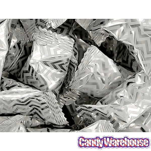 Silver Chevron Stripe Wrapped Buttermint Creams: 300-Piece Case 2 Silver Chevron Stripe Wrapped Buttermint Creams: 300-Piece Case - Image 2