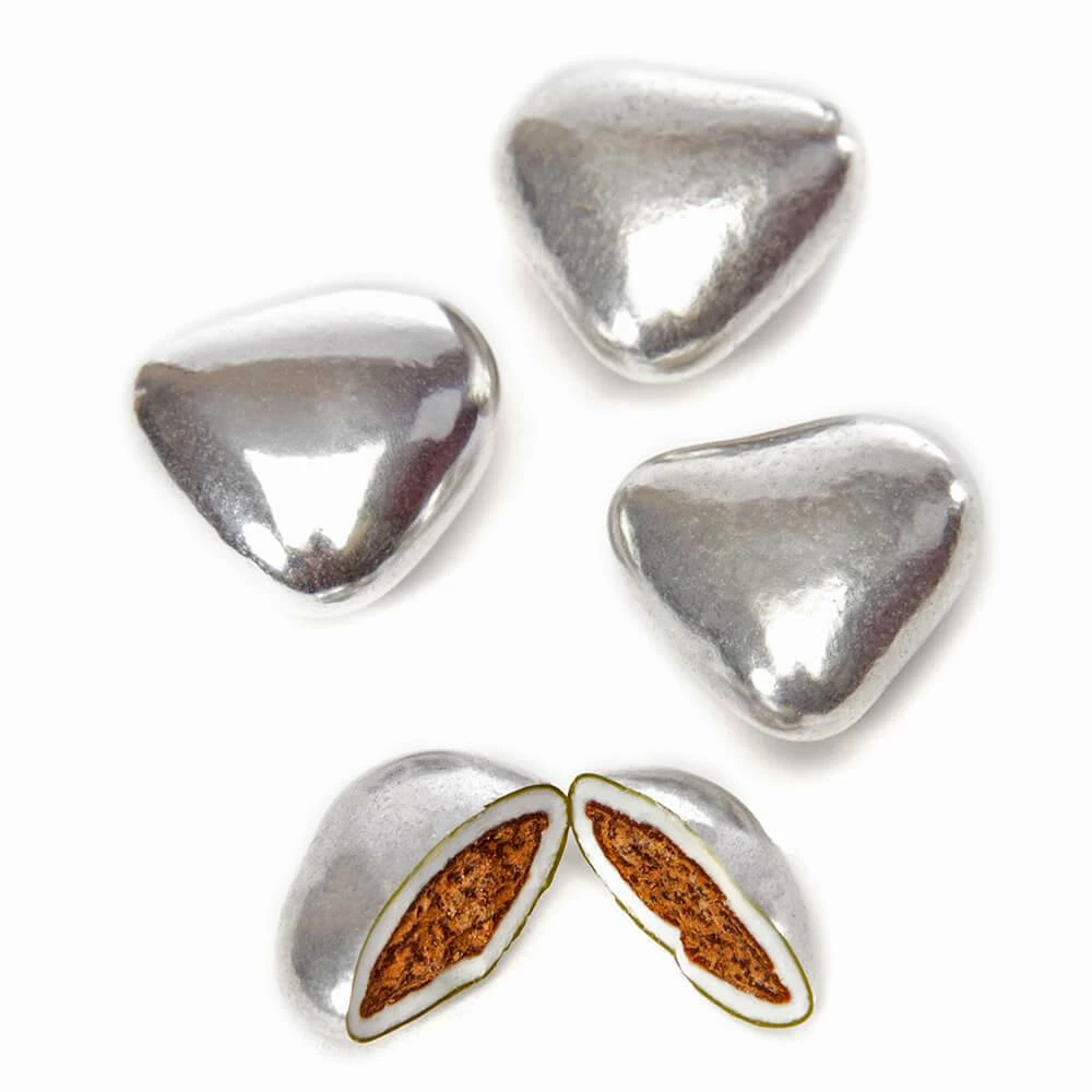 Silver Chocolate Hearts: 1LB Bag 1 Silver Chocolate Hearts: 1LB Bag