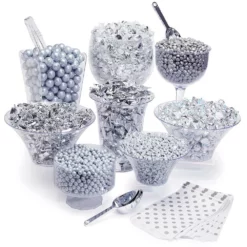 Silver Premium Candy Buffet Kit: 25 To 50 Guests