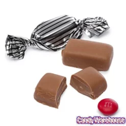 Silver With Black Stripes Wrapped Mocha Chocolate Meltaways: 1LB Bag 6 Silver With Black Stripes Wrapped Mocha Chocolate Meltaways: 1LB Bag -CANDY WAREHOUSE Sales silver with black stripes wrapped mocha chocolate meltaways 1lb bag candy warehouse 3