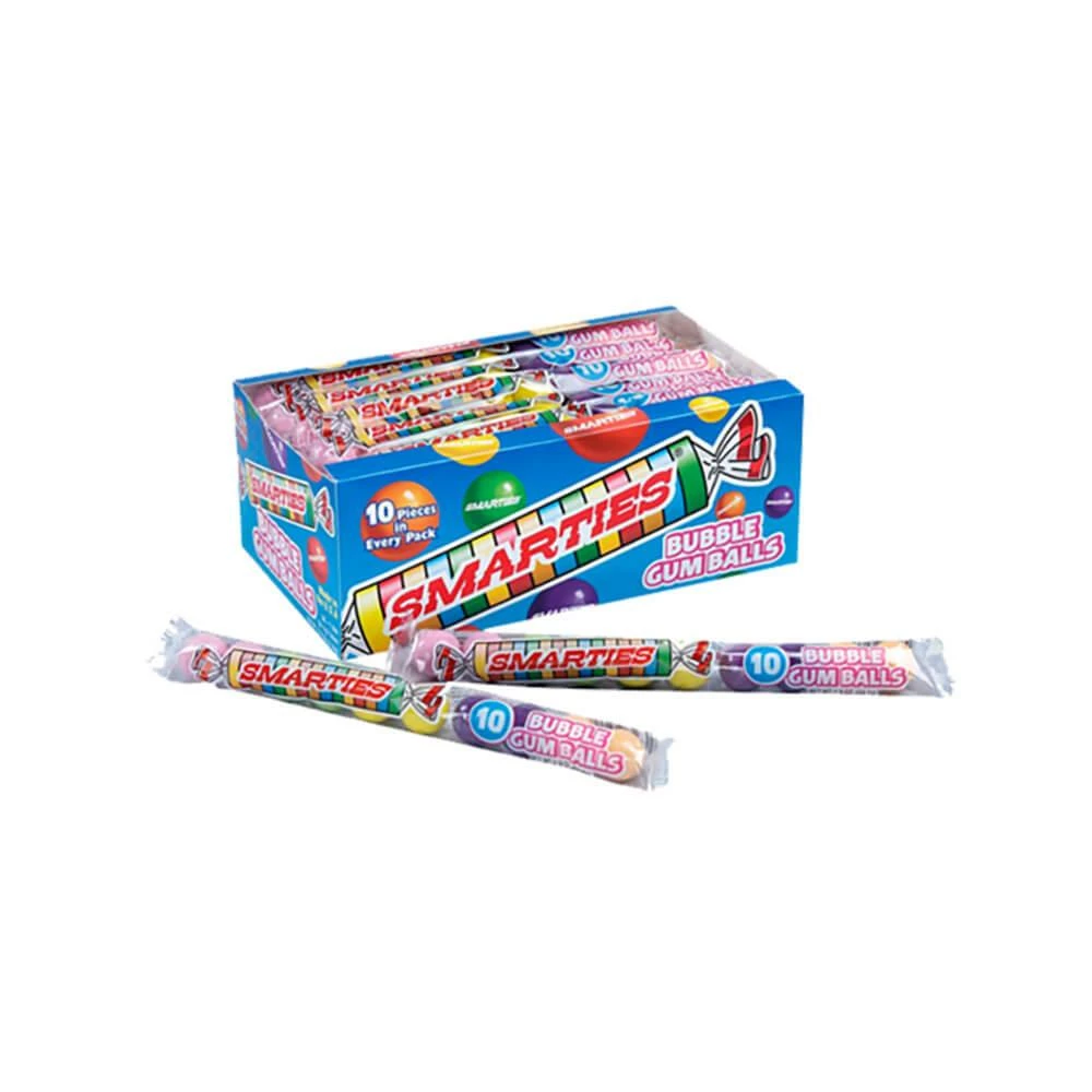 Smarties 10-Gumball Tubes: 12-Piece Box 1 Smarties 10-Gumball Tubes: 12-Piece Box