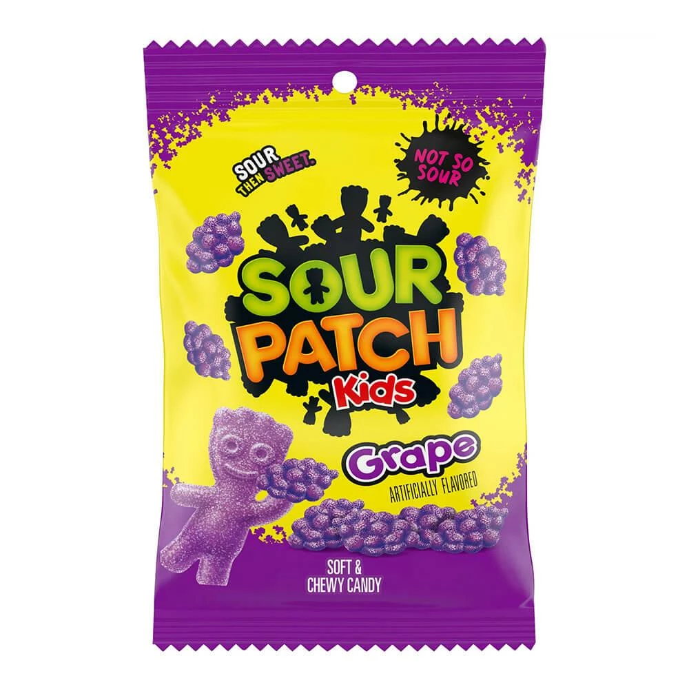 Sour Patch Kids Candy - Grape: 8-Ounce Bag 1 Sour Patch Kids Candy - Grape: 8-Ounce Bag