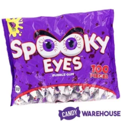 Spooky Eyes Bubble Gum Eyeballs - Wrapped: 100-Piece Bag -CANDY WAREHOUSE Sales spooky eyes bubble gum eyeballs wrapped 100 piece bag candy warehouse 4