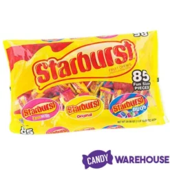 Starburst Fruit Chews Candy Fun Size Packs - Assorted: 85-Piece Bag 5 Starburst Fruit Chews Candy Fun Size Packs - Assorted: 85-Piece Bag -CANDY WAREHOUSE Sales starburst fruit chews candy fun size packs assorted 85 piece bag candy warehouse 3