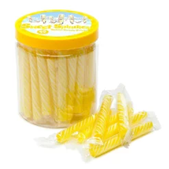 Sweet Spindles Mini Hard Candy Sticks - Banana: 50-Piece Jar