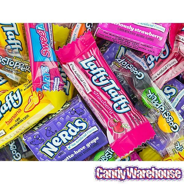 Nestlé® SweeTarts - Nerds - Laffy Taffy - Gobstopper Bulk Candy Assortment: 150-Piece Bag 2 Nestlé® SweeTarts - Nerds - Laffy Taffy - Gobstopper Bulk Candy Assortment: 150-Piece Bag - Image 2