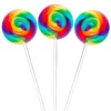 Swipple Pops Petite Swirl Ripple Lollipops - Rainbow Cherry: 60-Piece Tub