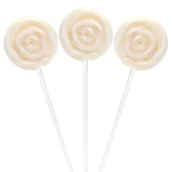 Swipple Pops Petite Swirl Ripple Lollipops - White Pineapple: 60-Piece Tub