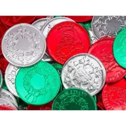 Thompson Foiled Milk Chocolate Christmas Coins: 5LB Bag