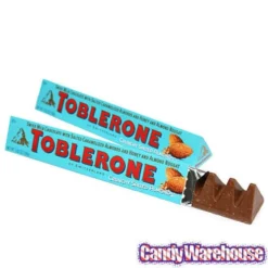 Toblerone Crunchy Salty Almond Chocolate Bars: 20-Piece Box -CANDY WAREHOUSE Sales toblerone crunchy salty almond chocolate bars 20 piece box candy warehouse 3