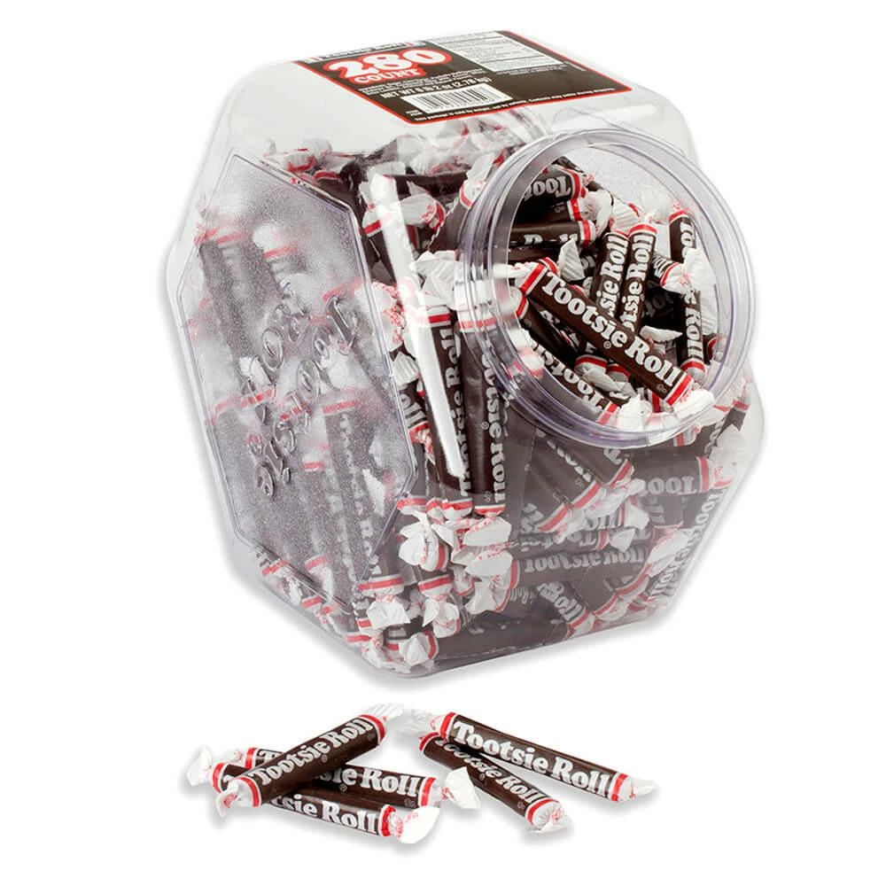 Tootsie Roll Candy: 280-Piece Tub 1 Tootsie Roll Candy: 280-Piece Tub